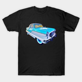 Nash Metropolitan in sky blue - classic vintage car photo T-Shirt